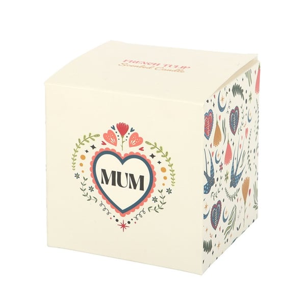 Something Different Mum French Tulip Folk Heart Scented Candle