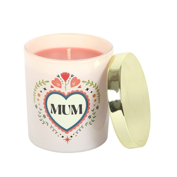 Something Different Mum French Tulip Folk Heart Scented Candle