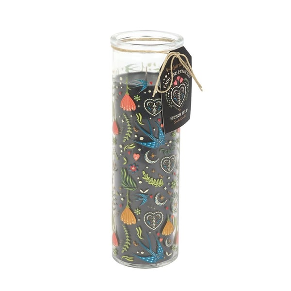 Something Different Midnight Bloom French Tulip Print Tube Candle