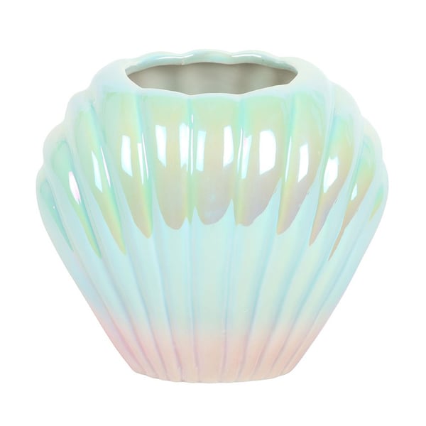 Something Different Iridescent Shell Flower Vase