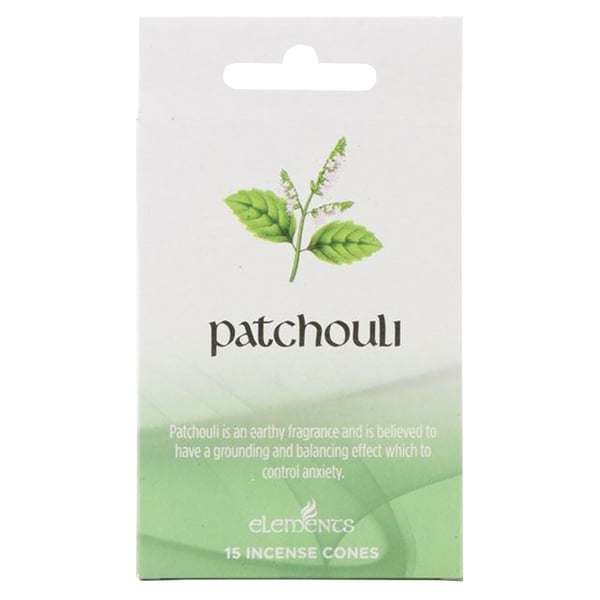 Elements Patchouli rökelsekoner (förpackning med 12)
