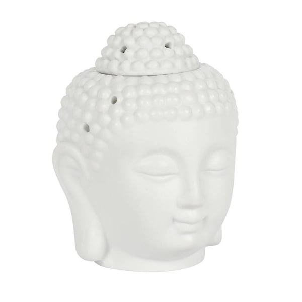 Something Different Vit Buddha Huvud Oljebrännare
