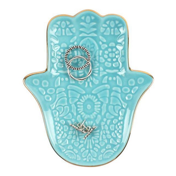 Something Different Turkis Hamsa hånd smykkeskål