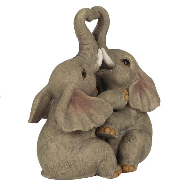 Something Different Embrace Elephant Couple Ornament