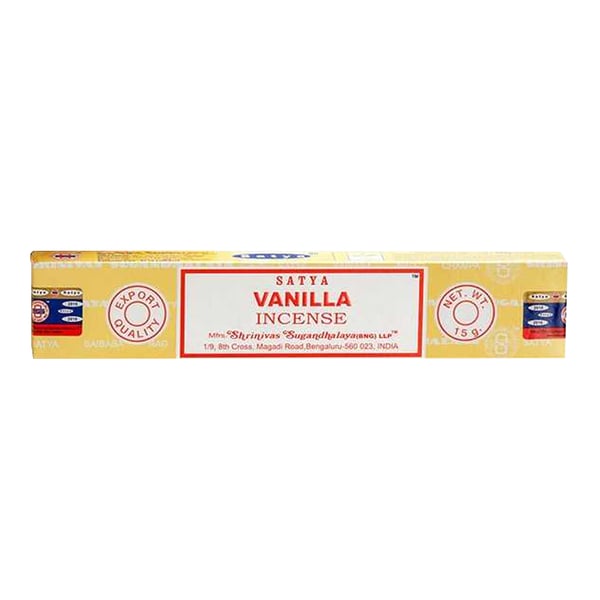 Satya Vanilje-røgelsespinde (pakke med 120 stk.)