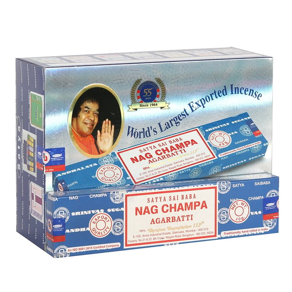 Satya Nag Champa suitsukkeet (120 kappaleen pakkaus) Satya Nag Champa suitsukkeet (120 kappaleen pakkaus)