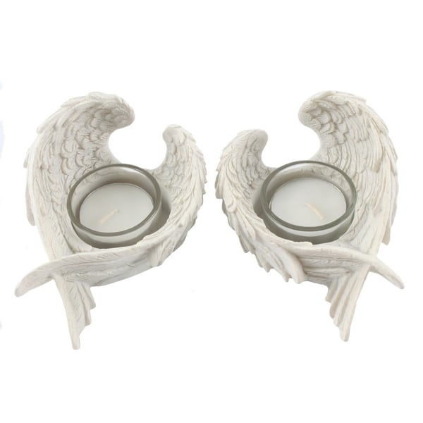 Something Different Angel Wings Tea Light Holder (Pack of 2)