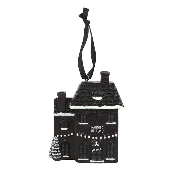 Something Different Haunted Holiday Resin House juledekoration