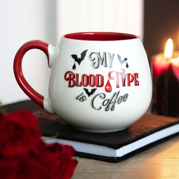 Something Different My Blood Type is Coffee Rounded Mug