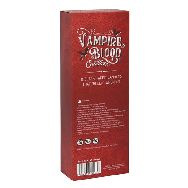 Something Different Vampire Blood Tapered Candles (Pack of 8)