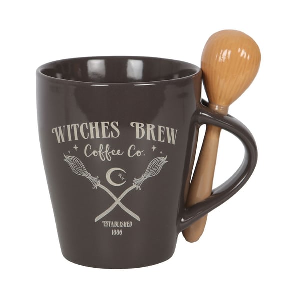 Something Different Witches Brew Coffee Co. Mugg- och skedset