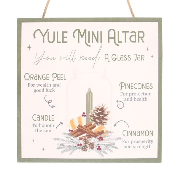 Something Different Yule Altar MDF Hanging Sign
