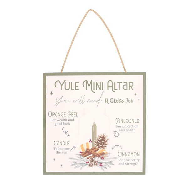 Something Different Yule Altar MDF Hanging Sign