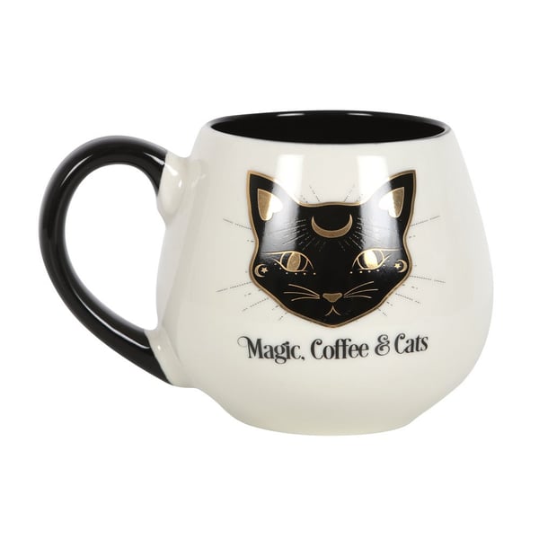 Something Different Magic Coffee & Cats Round Mug