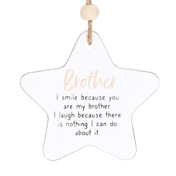 Something Different Brother Star Hanging Sentiment Sign