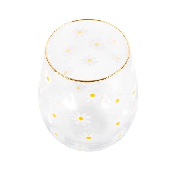Something Different Spring Time Daisy Stemless Wine Glass