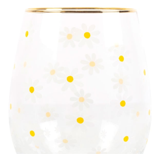 Something Different Spring Time Daisy Stemless Wine Glass