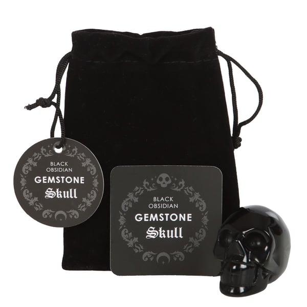 Something Different Obsidian Skull Decoration