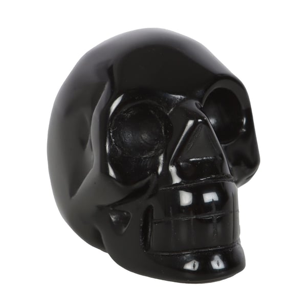 Something Different Obsidian Skull Decoration