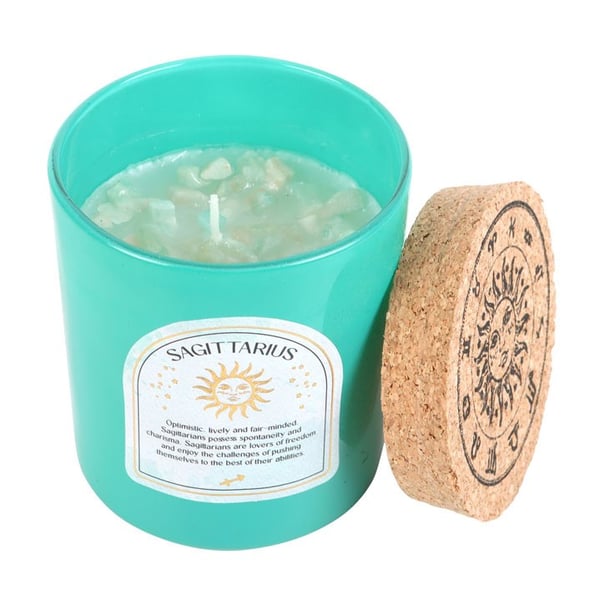 Something Different Sagittarius Ylang Ylang & Amber Turquoise Chips Scented Candle