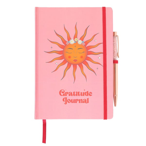 Something Different Gratitude The Sun Rose Quartz Diary And Pen Set