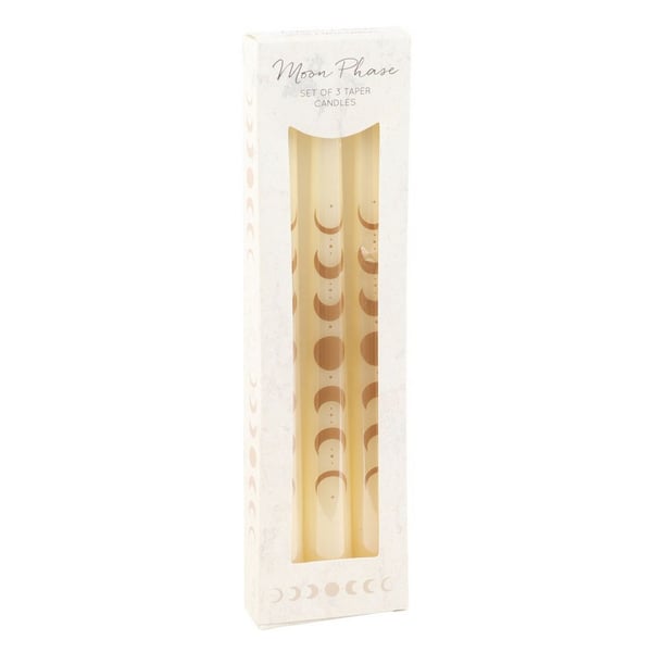 Something Different Moon Phases Taper Candle (Pack of 3)
