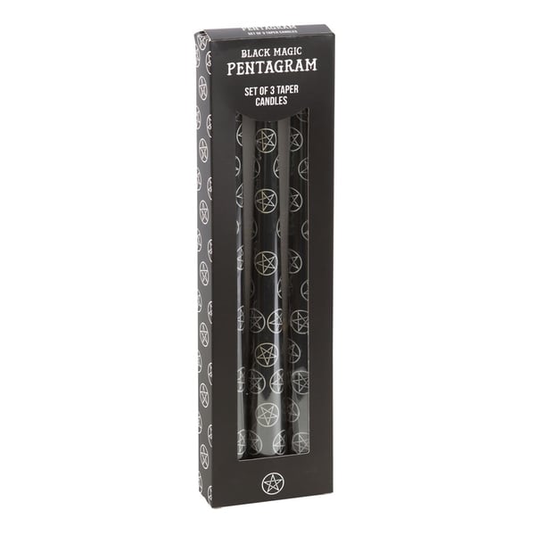 Something Different Magic Pentagram Taper Candle (Pack of 3)