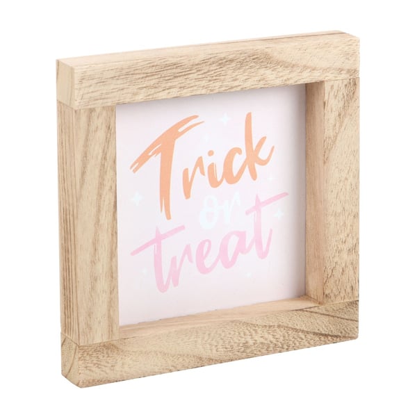 Something Different Trick Or Treat Wooden Framed Plaque