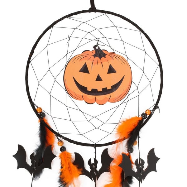 Something Different Feline Frights Pumpkin Halloween Dreamcatcher