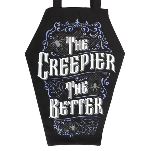 Something Different The Creepier The Better Coffin Shaped Tote Bag