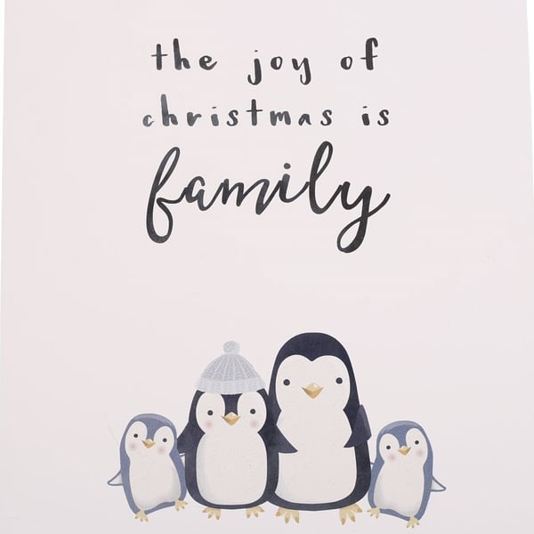 Something Different Joy Of Christmas -pingviiniperheen riippuva kyltti