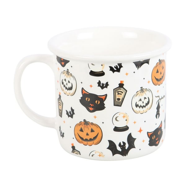 Something Different Spooky Katt Och Pumpa Mugg