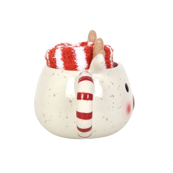 Something Different Rudolph Reindeer Mug and Sock Set