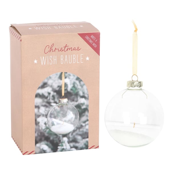 Something Different Christmas Wish Glass Hanging Bauble