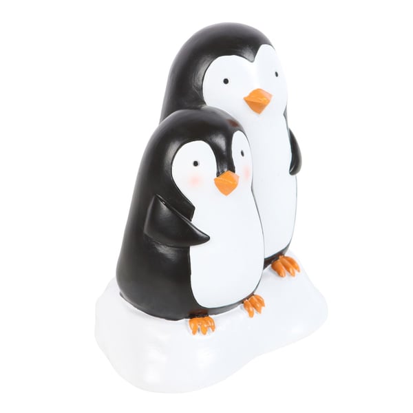 Something Different Snuggle Season Resin Penguin Ornament