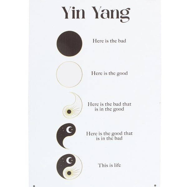 Something Different Plåtskylt Yin Yang Hängande