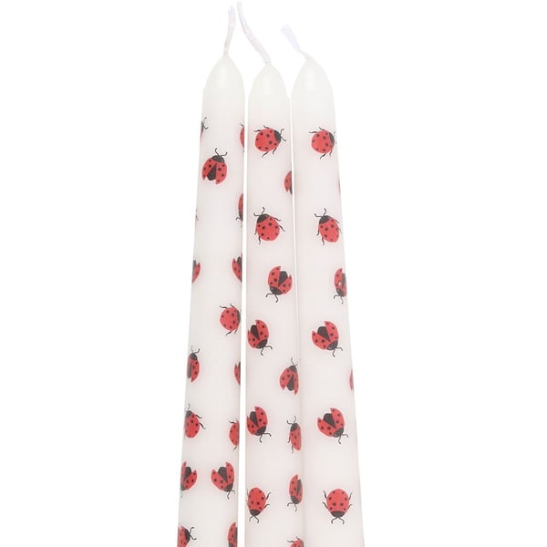 Something Different Love Bug Ladybird Taper Candle (Pack of 3)