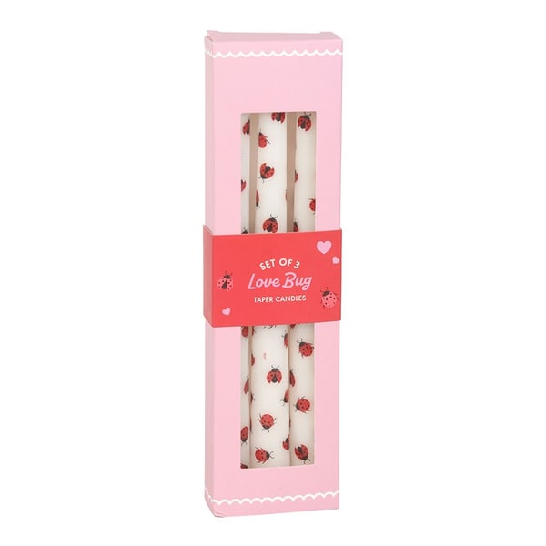 Something Different Love Bug Ladybird Taper Candle (Pack of 3)