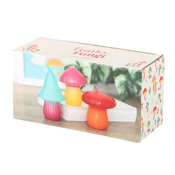 Something Different Funky Fungi Mushroom Candles (Pack of 3)