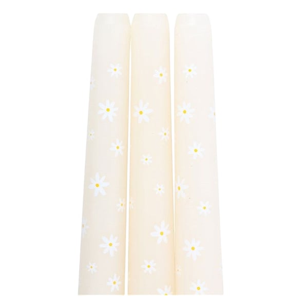 Something Different Carrot Patch Daisy Taper Candle (Pack of 3)