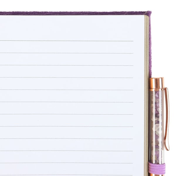 Something Different Book Of Spells Amethyst Crystal Notebook with Pen