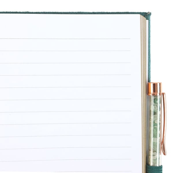 Something Different Book Of Abundance Green Aventurine Notebook with Pen