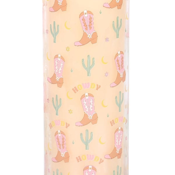 Something Different Howdy Floral Cowboy Boot Tube Candle