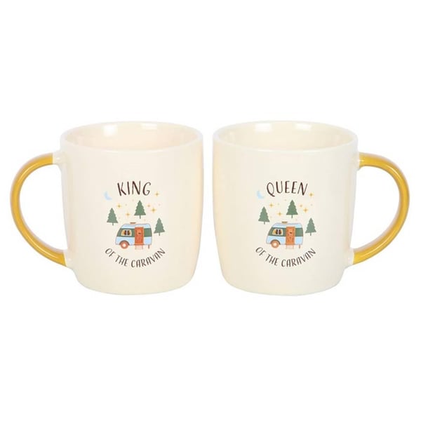 Something Different Camping King And Queen 400ml Mugg (2-pack)