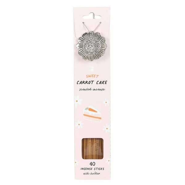 Something Different Carrot Cake Incense Sticks with Holder Set (Pack of 18)