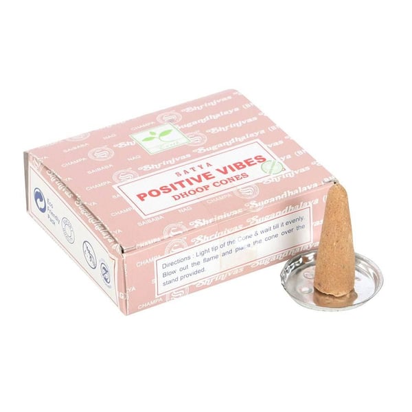 Satya Positive Vibes Incense Cones (Pack of 12)