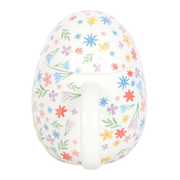 Something Different Some Bunny Loves You Floral Print Egg Shaped Mug
