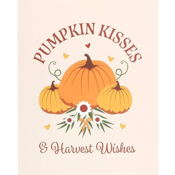 Something Different Pumpkin Kisses & Harvest Wishes Hanging Sign