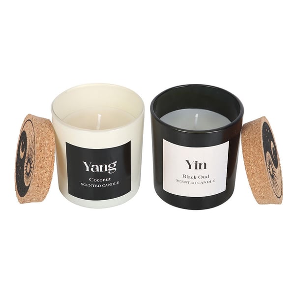 Something Different Yin Yang Black Oud & Coconut Scented Candle (Pack of 2)