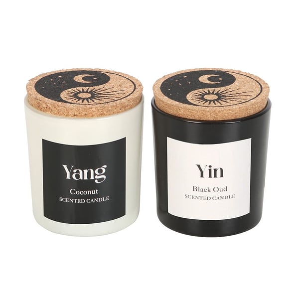 Something Different Yin Yang Black Oud & Coconut Scented Candle (Pack of 2)
